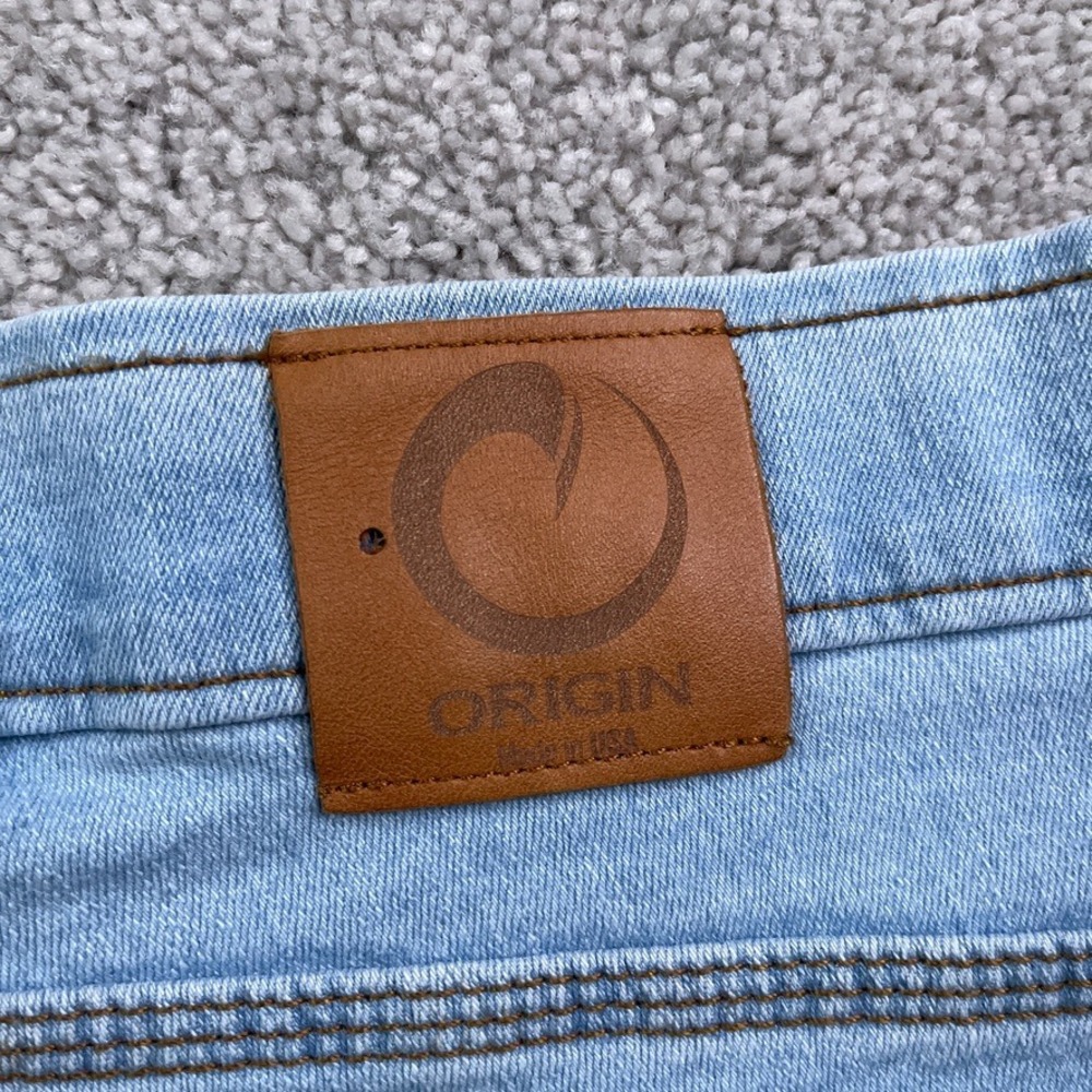Origin Jeans Mens 38x32 Blue Delta Flex Relaxed Fit Light Wash Stretch Denim USA - Picture 10 of 15